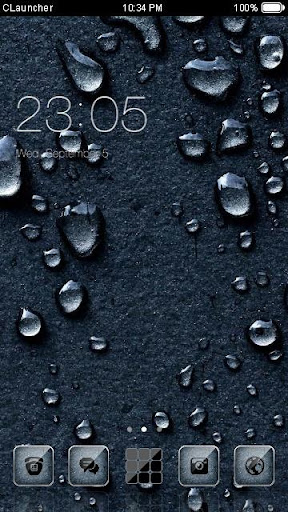 Water Drops C Launcher Theme