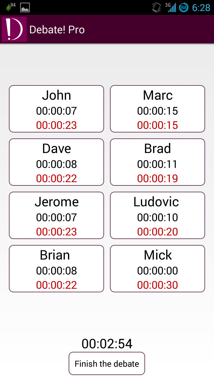 Android application Debate! Pro screenshort