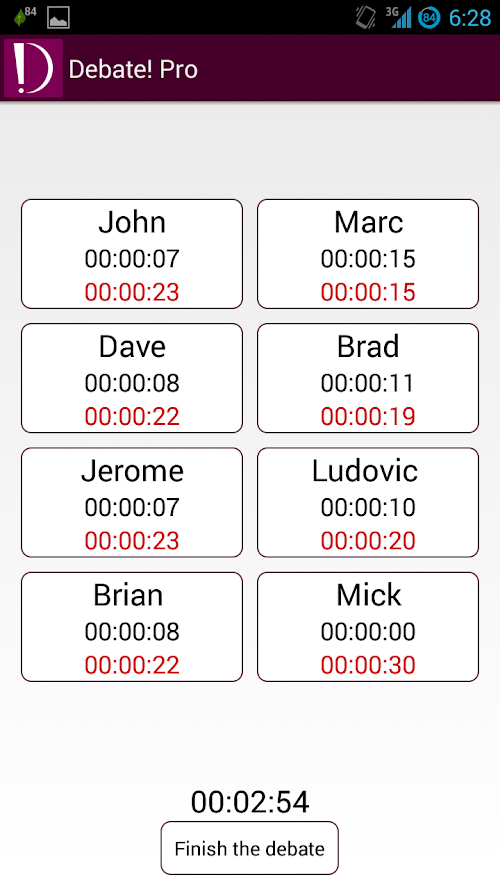 Android application Debate! Pro screenshort