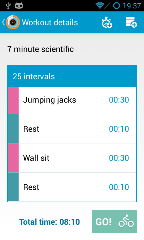 New Interval Timer Screen 2