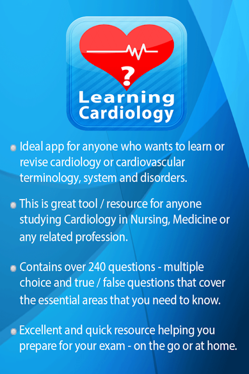 Android application Learning Cardiology Quiz screenshort