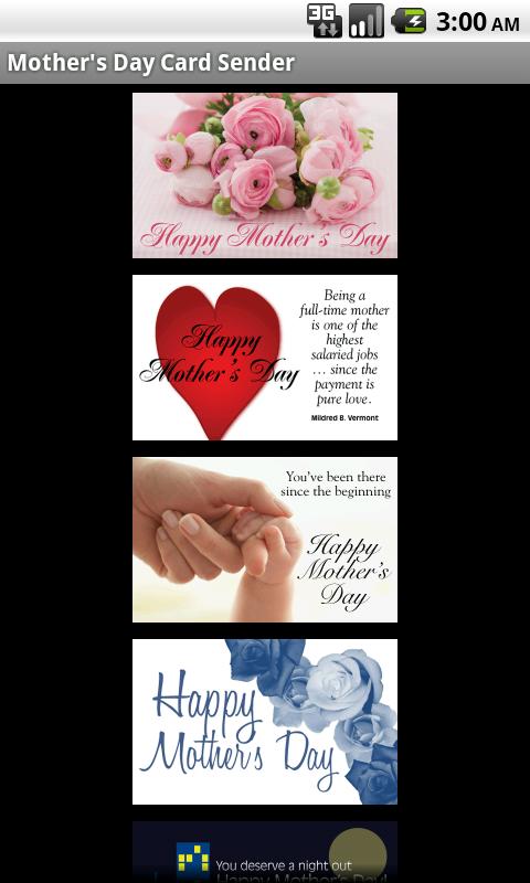 Android application Mothers Day Card Sender screenshort