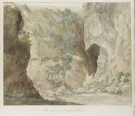 Buitenwand van de grot Oreille de Denys