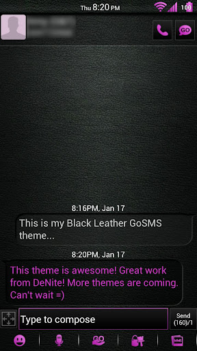 Leather Pink GoSMS Theme