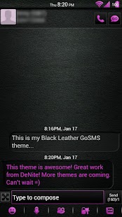 Free Download Leather Pink GoSMS Theme APK for PC