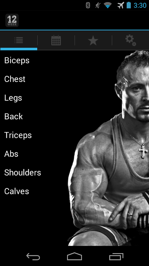 Android application Kris Gethins 12 Week Trainer screenshort