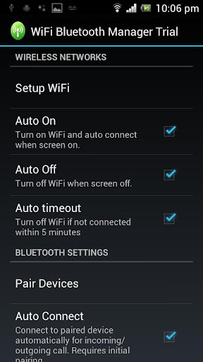 WiFi Bluetooth Manager