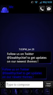 How to install GO SMS Dark Blue Theme 1.2 mod apk for bluestacks