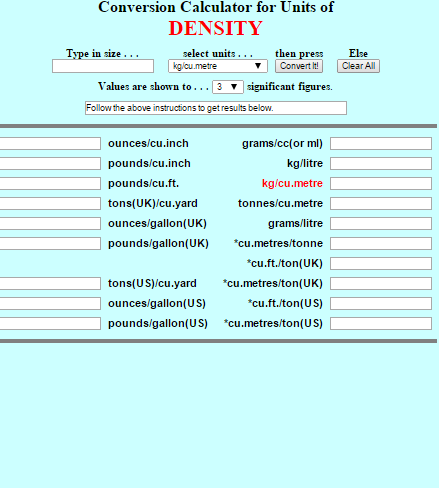 Density Converter