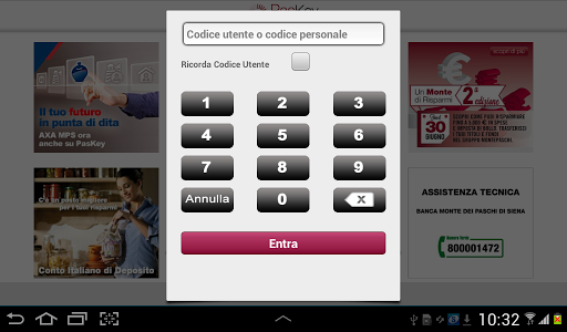 Banca MPS per Tablet