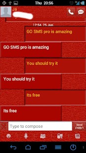 RedStone theme for GoSMS Pro Screenshots 1