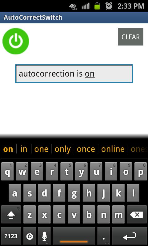 AutoCorrect Switch Screen 3
