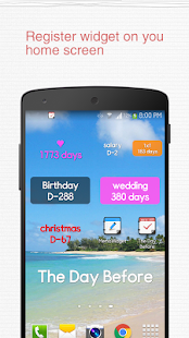 TheDayBefore (D-Day widget) - screenshot thumbnail