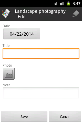 Data Notepad Screen 3