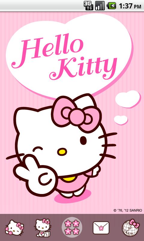 Hello Kitty Pink Heart Theme