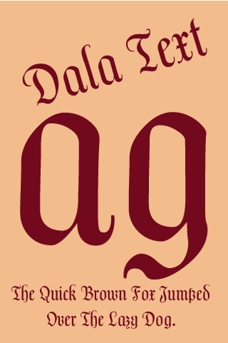 Dala Text FlipFont