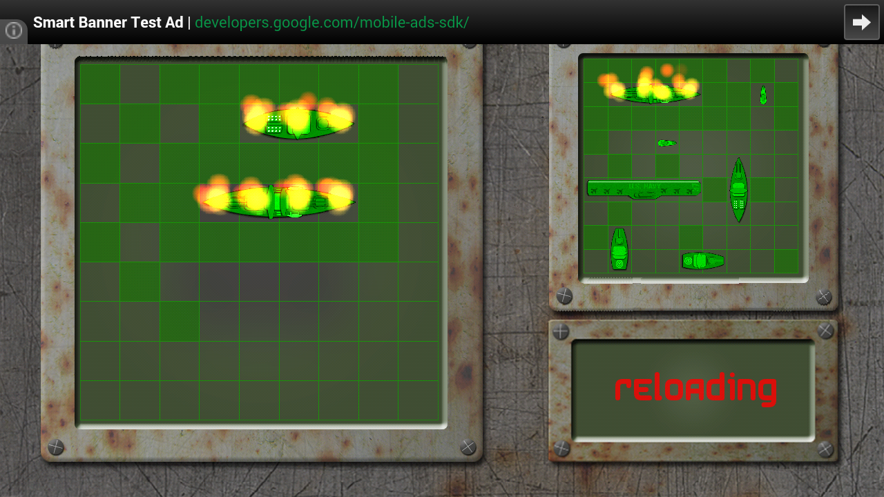 Android application Battleship screenshort