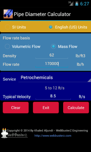 Pipe Diameter Calculator Free