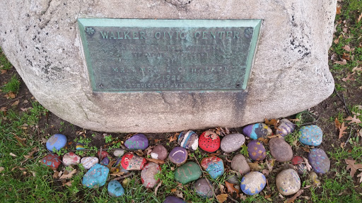 Walker Civic Center Plaque With Mojo Stones