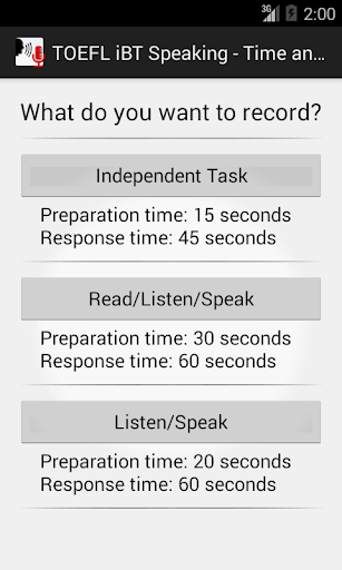 TOEFL iBT Speaking - Recorder