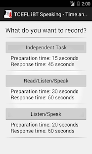 Free TOEFL iBT Speaking - Recorder APK