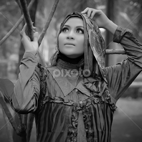 Ghea in Hijabers by Iqbal Organizer - Black & White Portraits & People