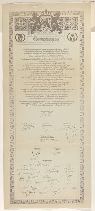 Oorkonde ter gelegenheid van de feestelijke ingebruikstelling van de pijpleiding