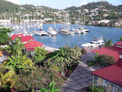 Port Louis Marina on the outskirts of the capital city St. George's in Grenada. 