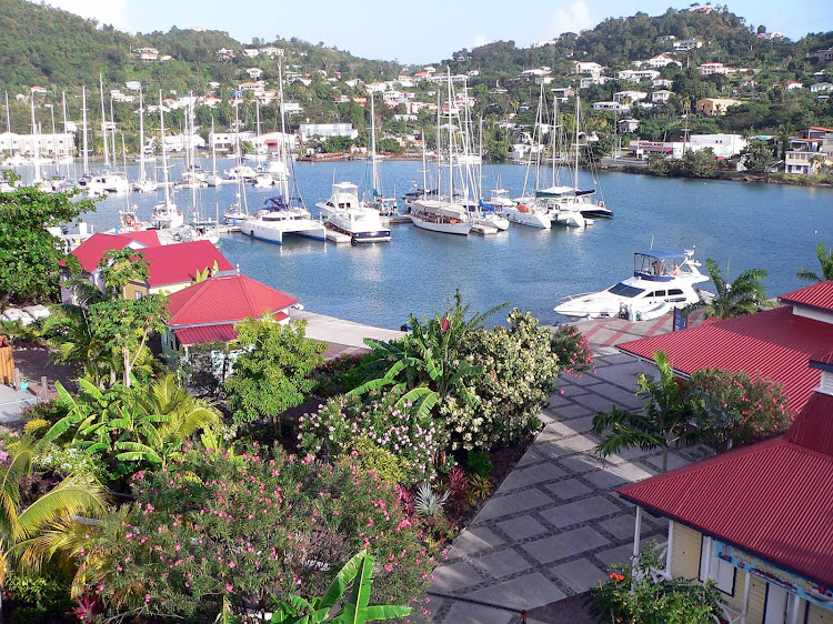 Port Louis Marina on the outskirts of the capital city St. George's in Grenada. 