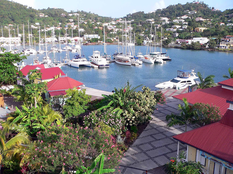 Port Louis Marina on the outskirts of the capital city St. George's in Grenada.