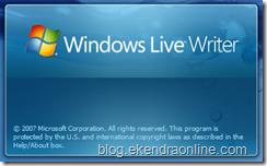 Windows Live Writer About