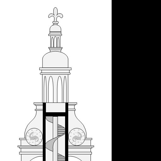 Schema De L Escalier A Doubles Revolutions Du Chateau De Chambord Google Arts Culture