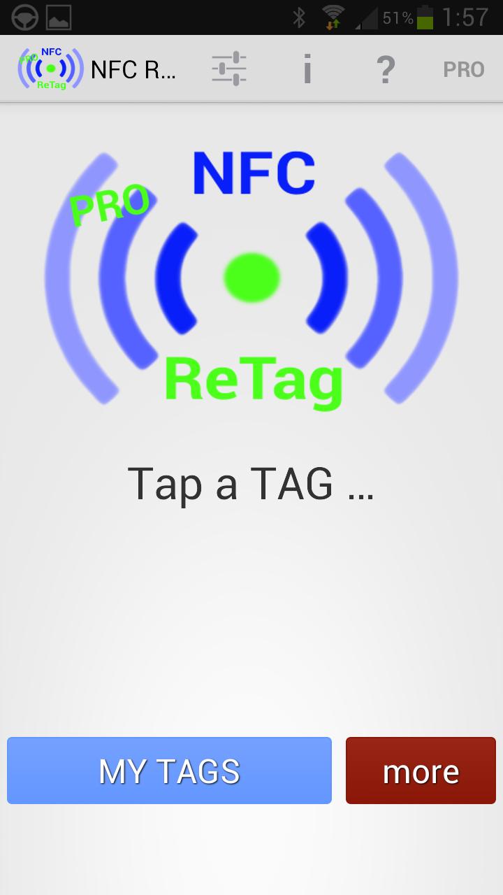 Android application NFC ReTag PRO screenshort