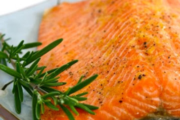 Cedar Plank Rosemary and Lemon Salmon