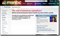 the end of American Capitalism