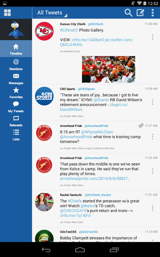 TweetCaster Pro for Twitter - screenshot