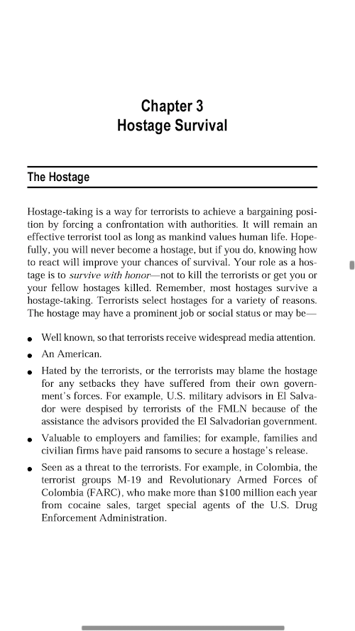 Android application Sensing &amp; Surviving Terrorism screenshort