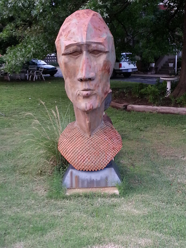 Ancient Humanoid Head Sculpture
