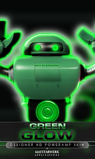 Lastest poweramp skin glow green APK