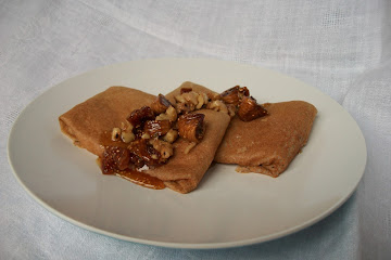 Buckwheat Ricotta Blintzes with Figgy Relish