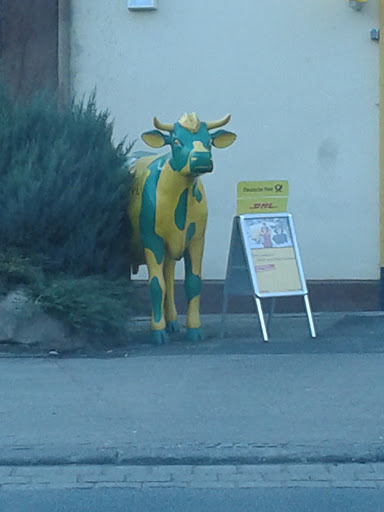 Grün-gelbe Kuh