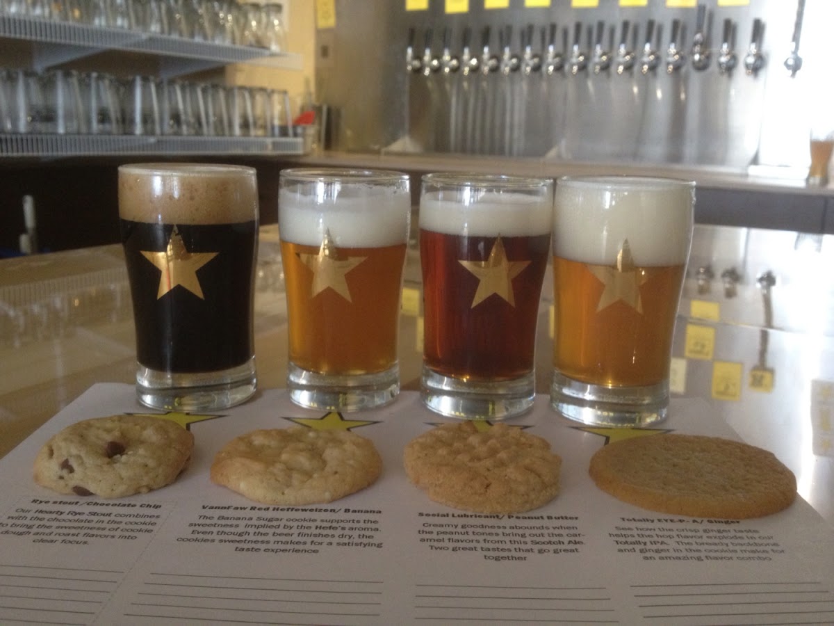 Beer paired with cookies