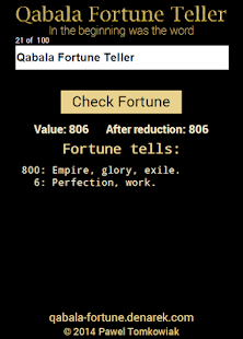 Qabala Fortune Teller