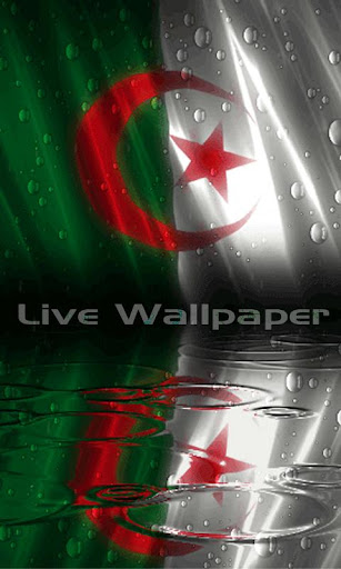 Algeria Flag Raindrop