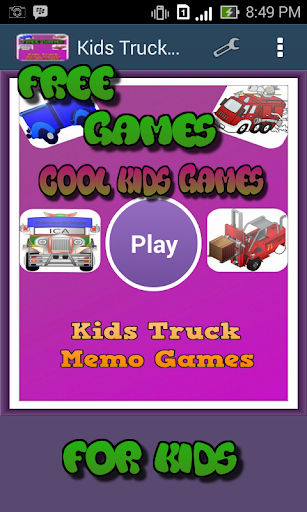 Kids Truck Memo Games