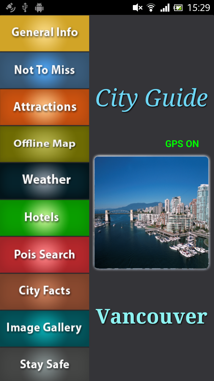 Vancouver Offline Guide Screen 1