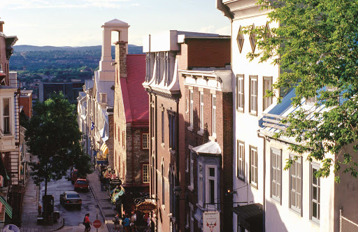 Quebec-City-side-street - Side street in downtown Quebec City. 