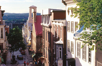 Side street in downtown Quebec City. 