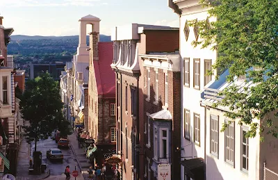 Side street in downtown Quebec City. 