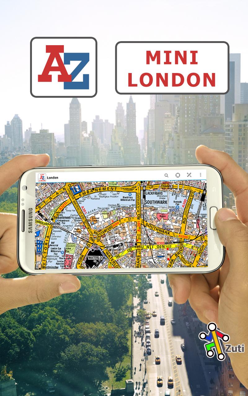 London Mini A-Z Map by Zuti Screen 1